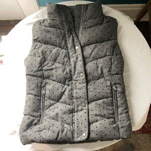 Grey wool puffy vest